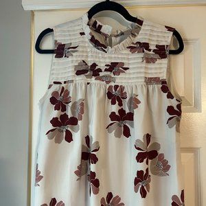Ann Taylor Loft Flowy Floral Sleeveless Top